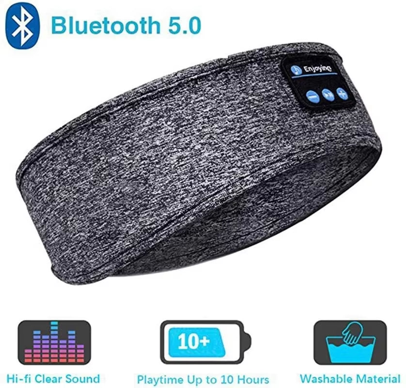 Bandeau de Sommeil Bluetooth Sans Fil – Écouteurs Intégrés, Confort Sport & Nuit, Musique Relaxante