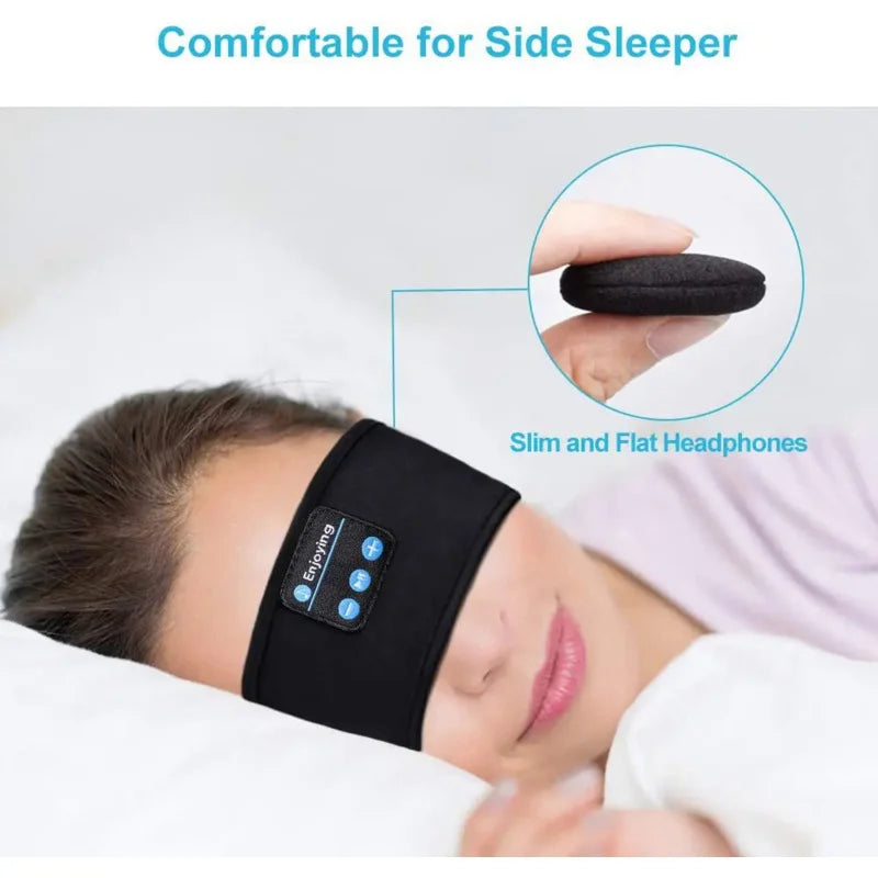 Bandeau de Sommeil Bluetooth Sans Fil – Écouteurs Intégrés, Confort Sport & Nuit, Musique Relaxante