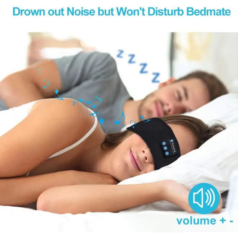 Bandeau de Sommeil Bluetooth Sans Fil – Écouteurs Intégrés, Confort Sport & Nuit, Musique Relaxante